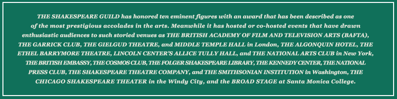 The Shakespeare Guild Honors